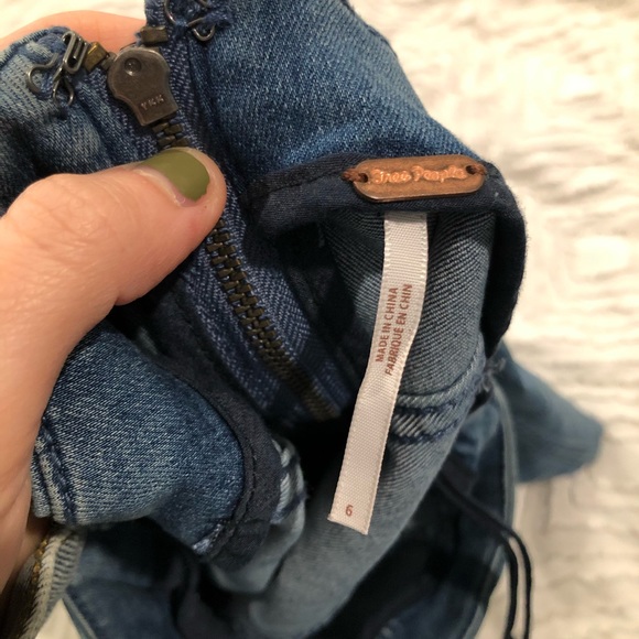 Free people denim high waist skirt - Picture 4 of 6